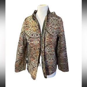 Vintage Reversible Quilted Lightweight Coat Silky Feel